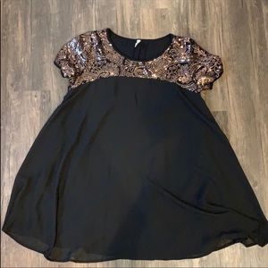 Sequined top dressy maternity shirt